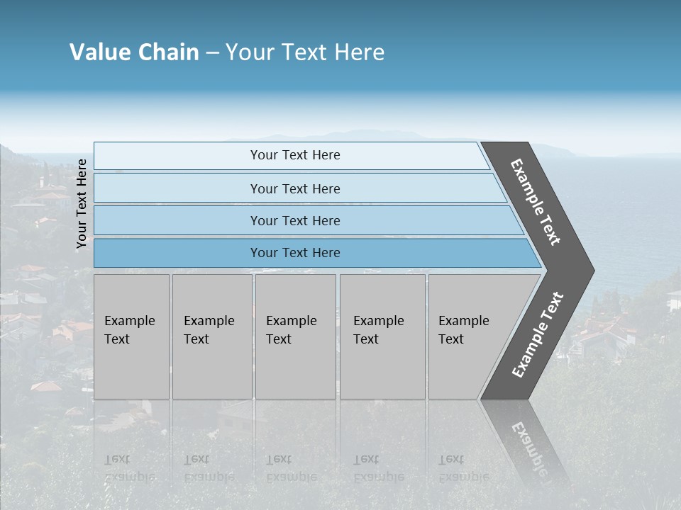 Island Boat Opatija PowerPoint Template