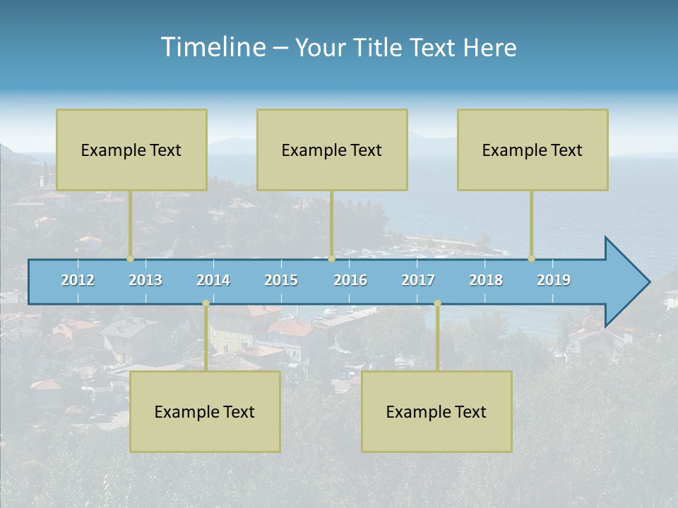 Island Boat Opatija PowerPoint Template