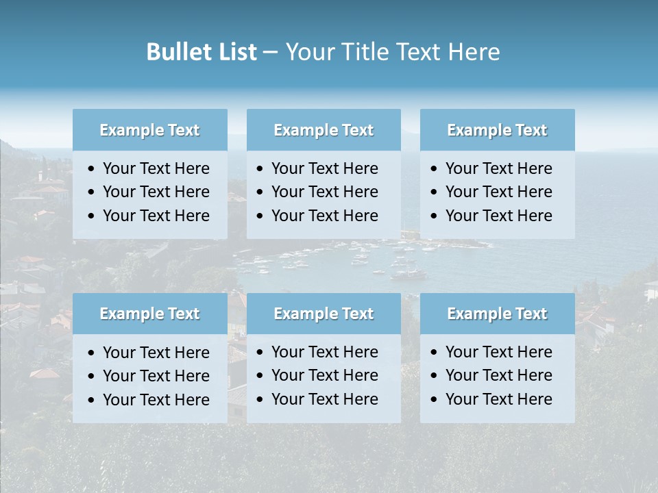 Island Boat Opatija PowerPoint Template