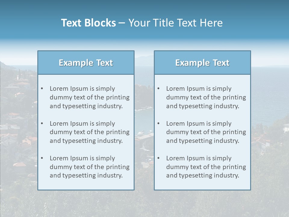 Island Boat Opatija PowerPoint Template