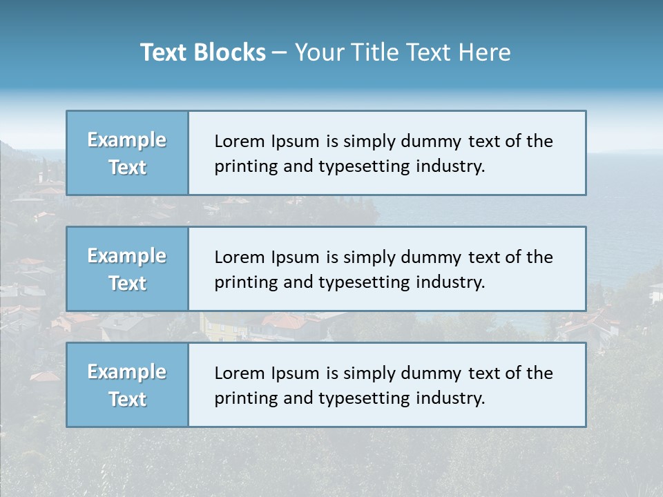 Island Boat Opatija PowerPoint Template