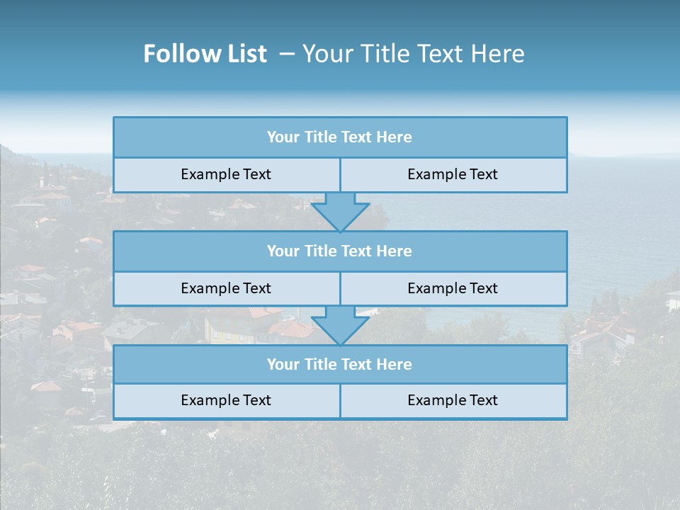 Island Boat Opatija PowerPoint Template