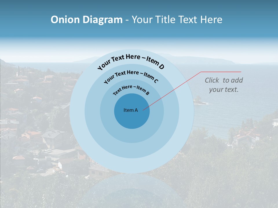 Island Boat Opatija PowerPoint Template