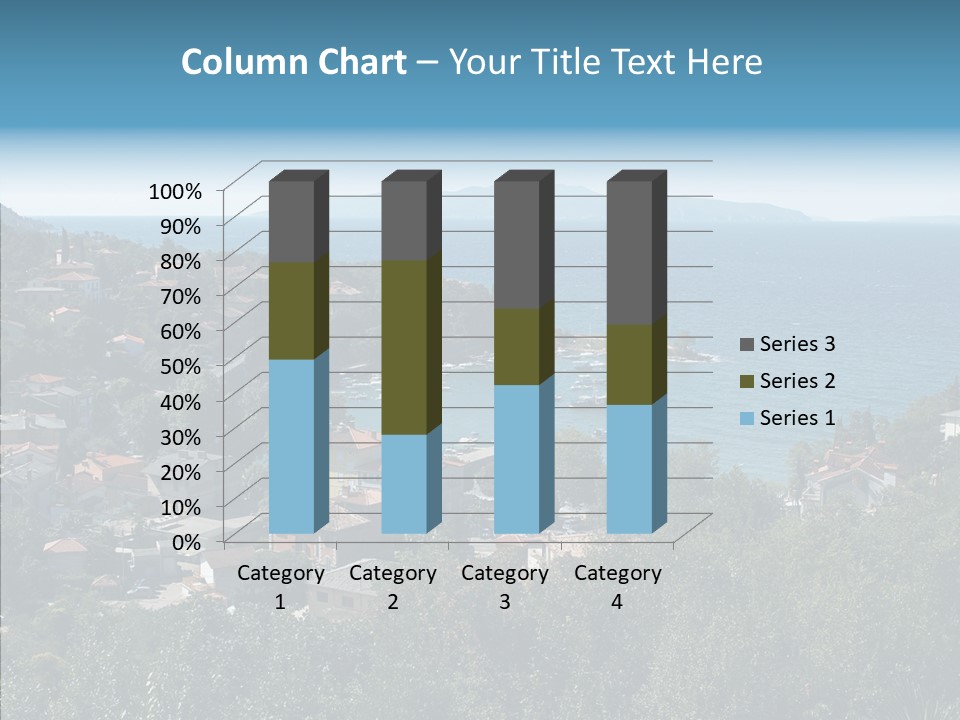 Island Boat Opatija PowerPoint Template