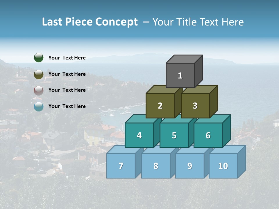 Island Boat Opatija PowerPoint Template