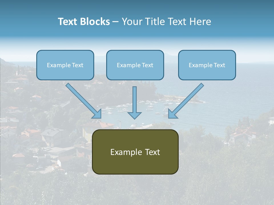 Island Boat Opatija PowerPoint Template