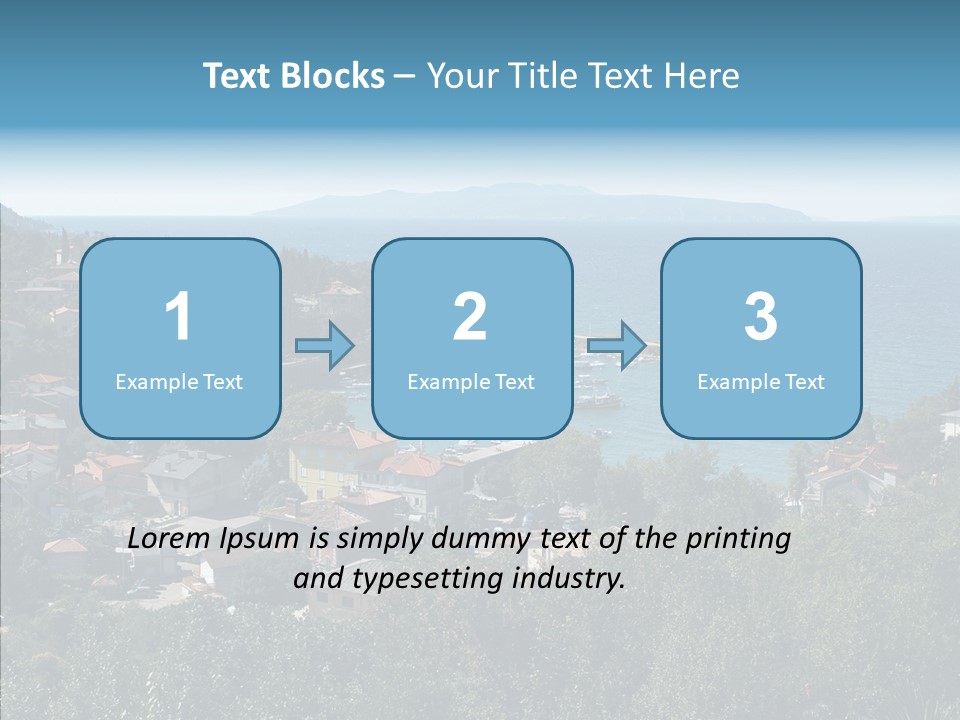 Island Boat Opatija PowerPoint Template