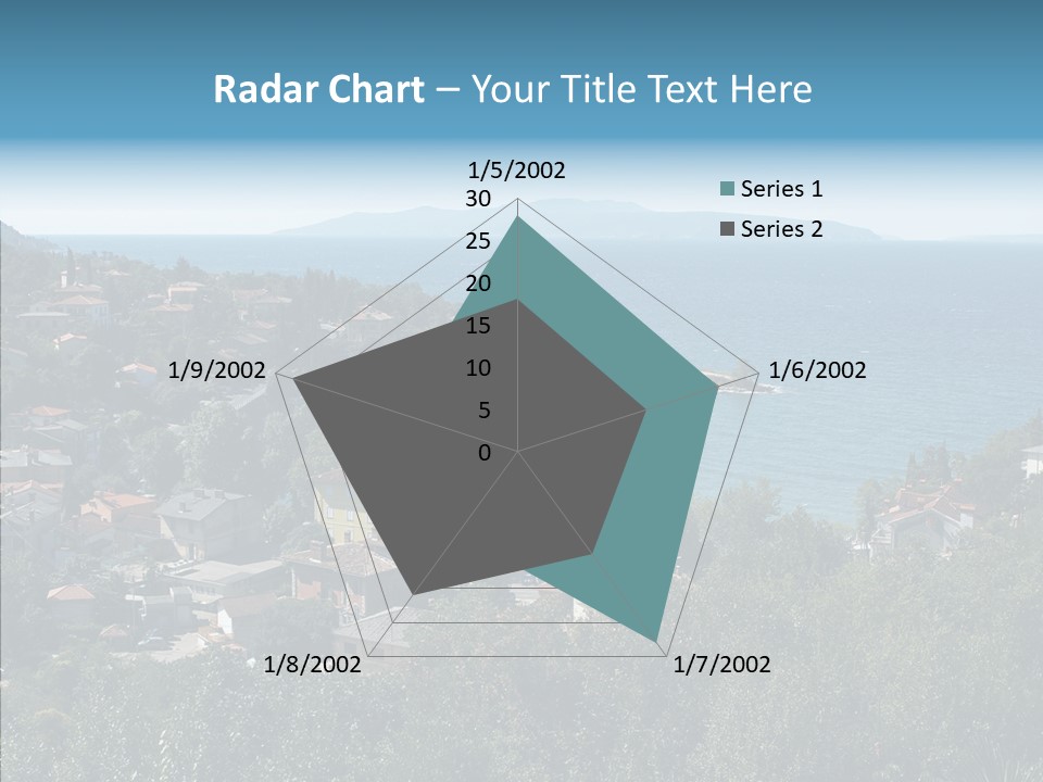 Island Boat Opatija PowerPoint Template