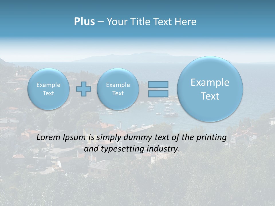 Island Boat Opatija PowerPoint Template
