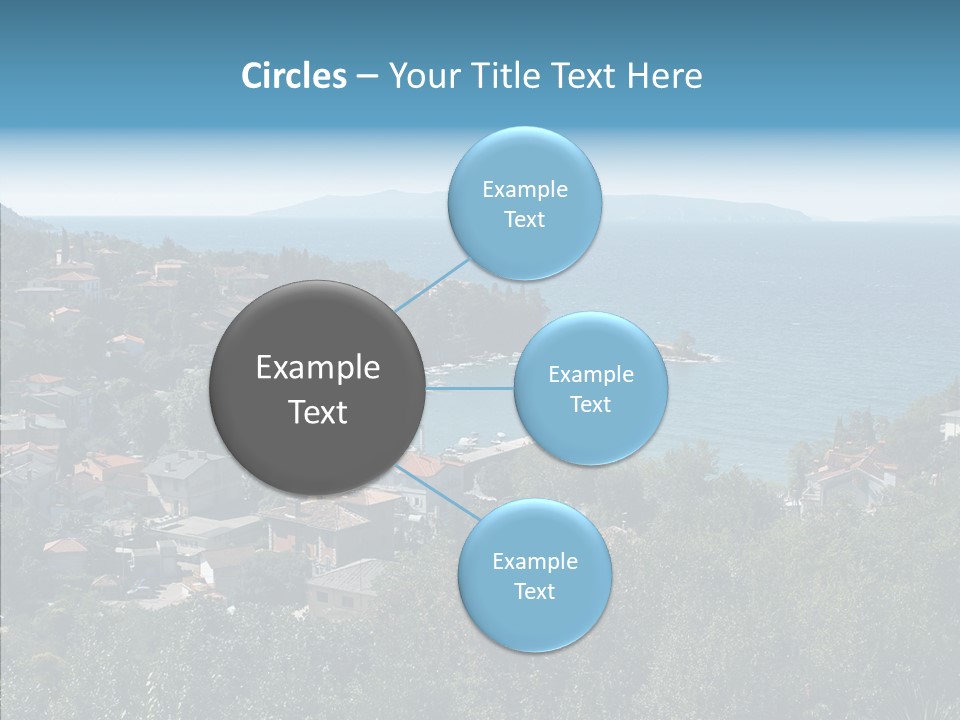 Island Boat Opatija PowerPoint Template