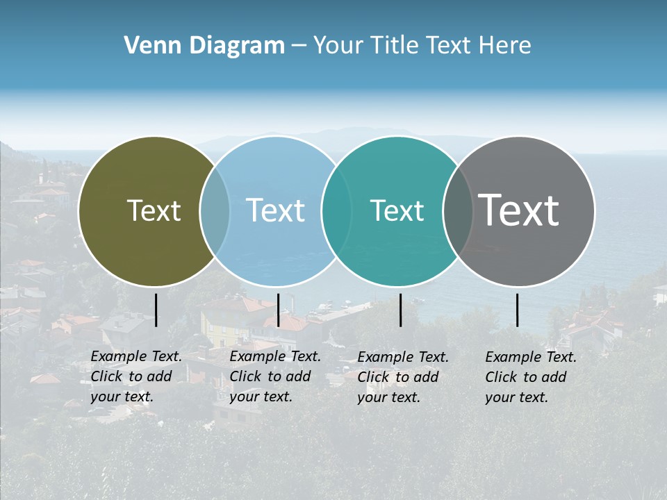 Island Boat Opatija PowerPoint Template