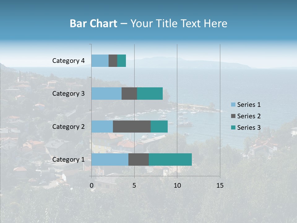 Island Boat Opatija PowerPoint Template