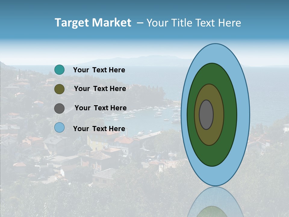 Island Boat Opatija PowerPoint Template