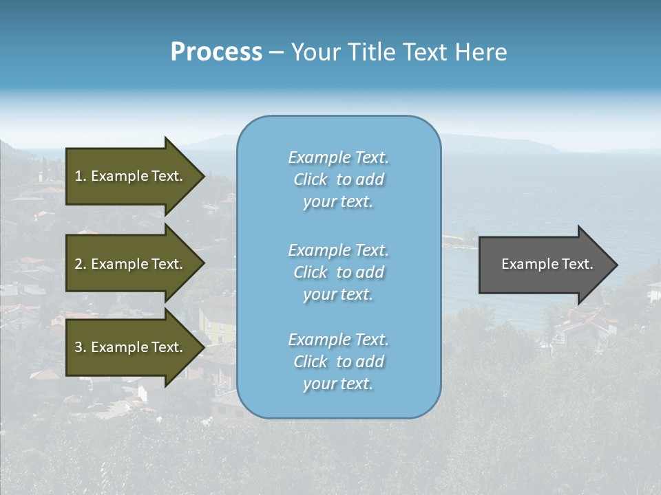 Island Boat Opatija PowerPoint Template