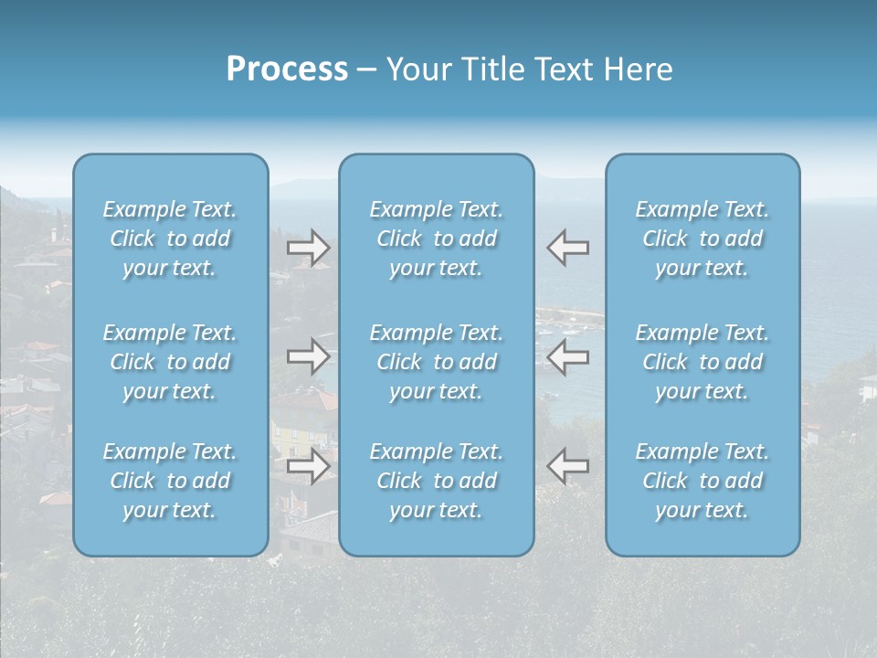 Island Boat Opatija PowerPoint Template