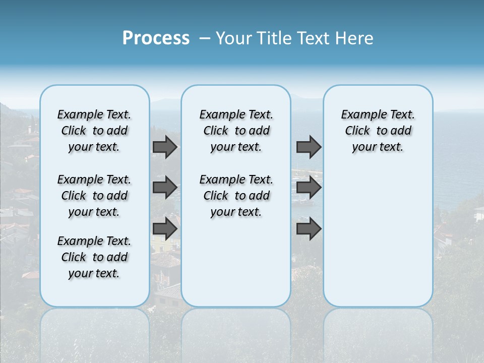 Island Boat Opatija PowerPoint Template