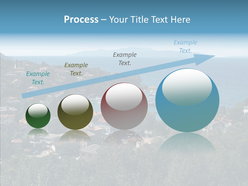 Island Boat Opatija PowerPoint Template