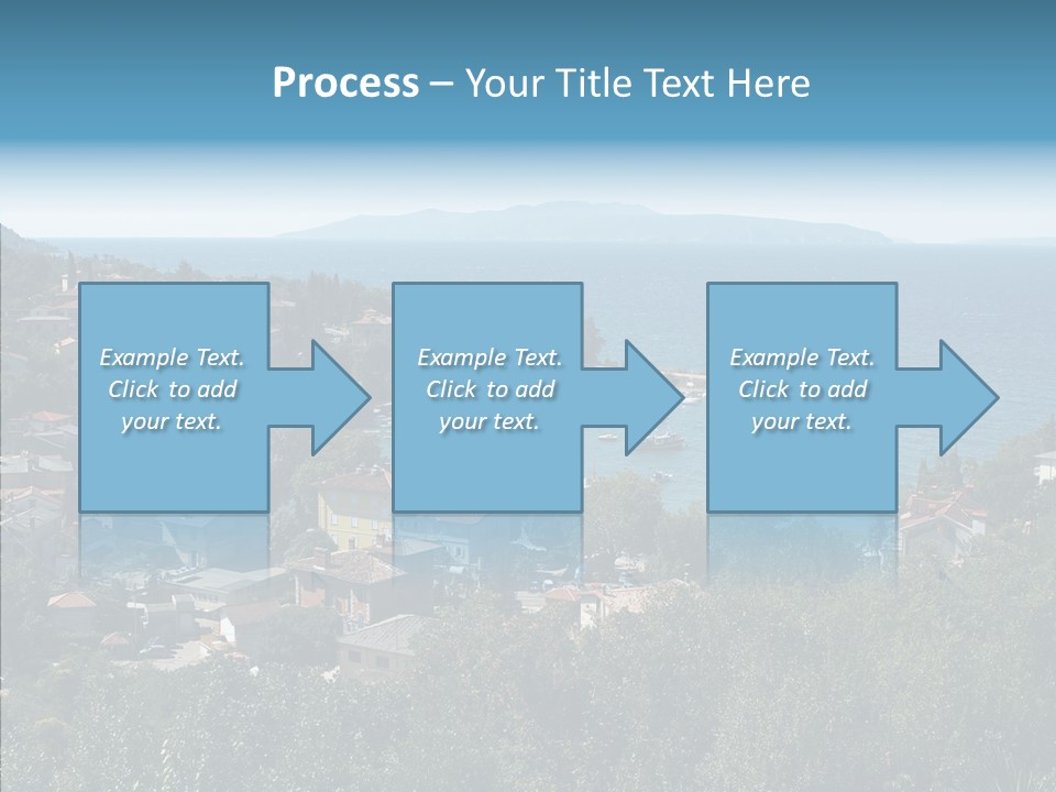 Island Boat Opatija PowerPoint Template