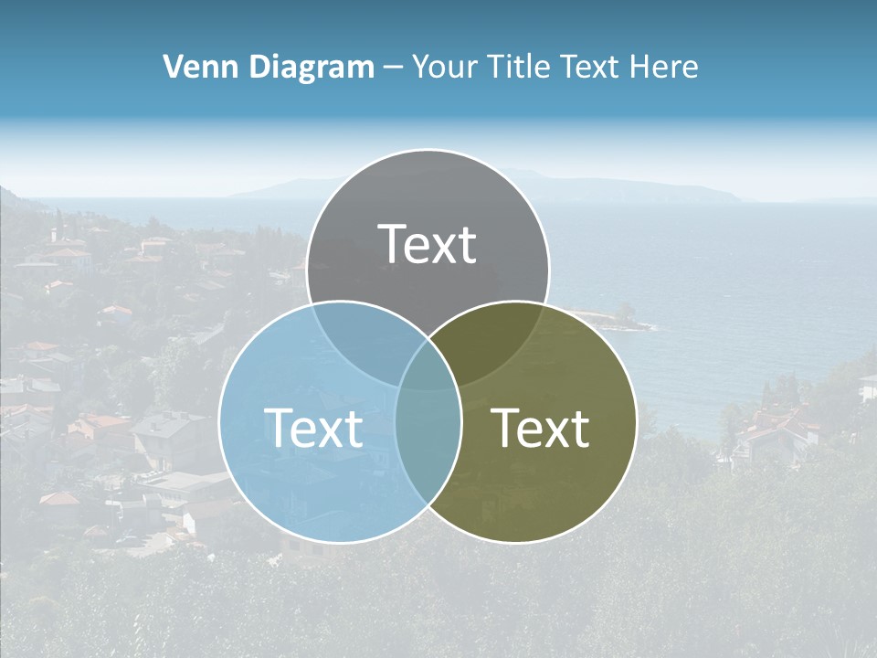 Island Boat Opatija PowerPoint Template