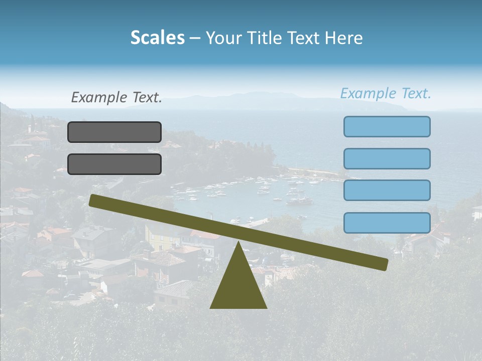 Island Boat Opatija PowerPoint Template