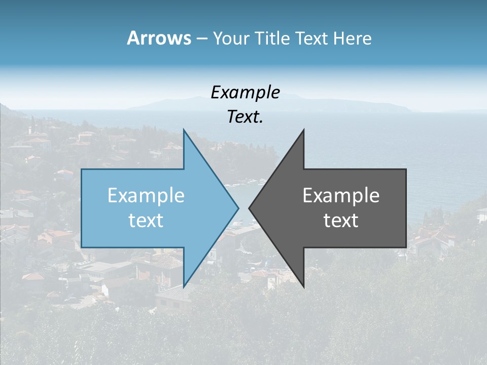 Island Boat Opatija PowerPoint Template