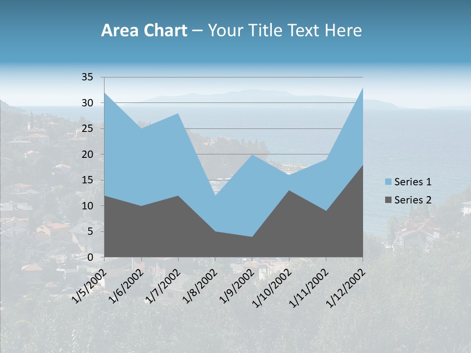 Island Boat Opatija PowerPoint Template