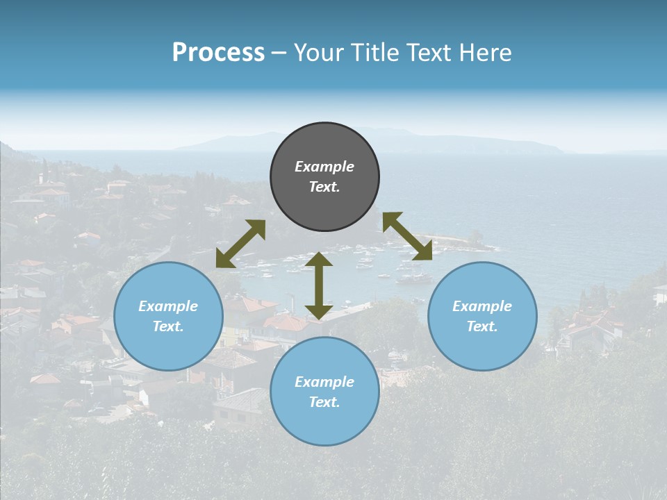 Island Boat Opatija PowerPoint Template