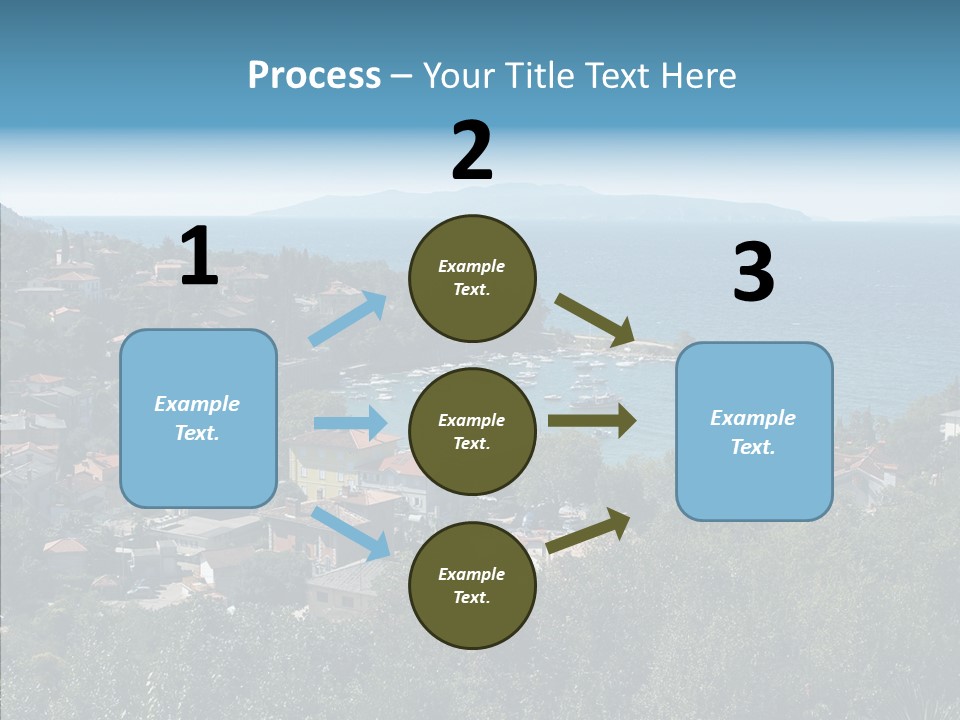 Island Boat Opatija PowerPoint Template