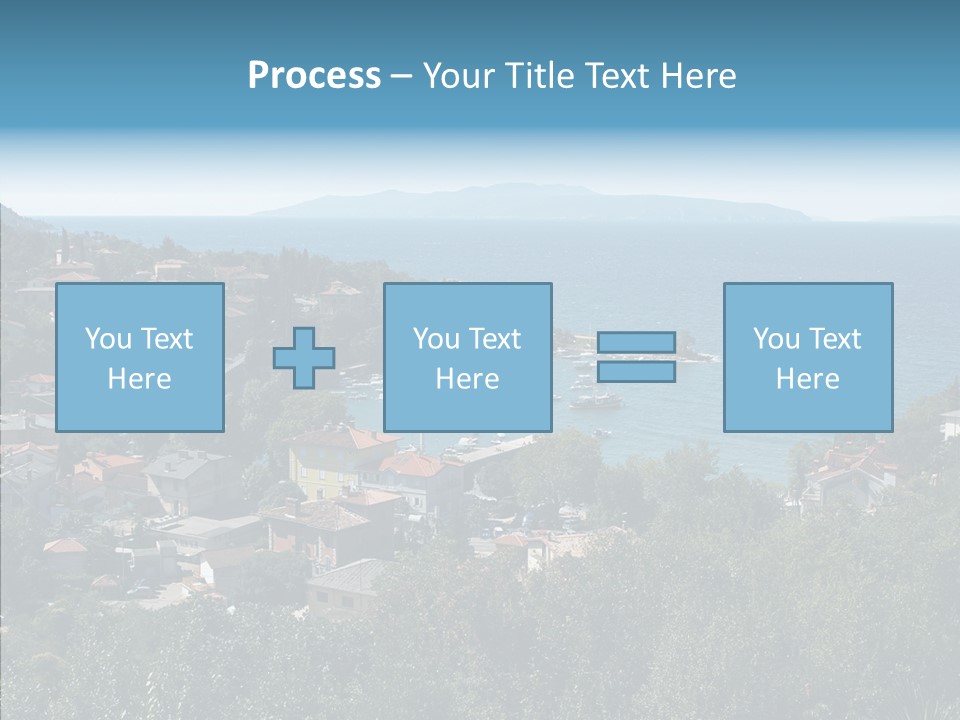 Island Boat Opatija PowerPoint Template