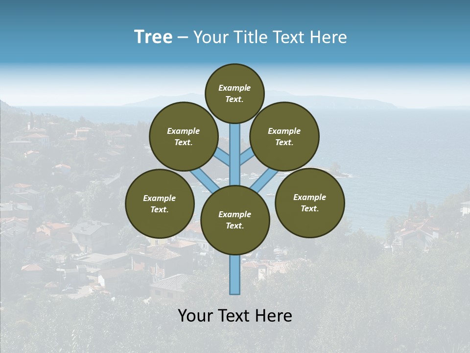 Island Boat Opatija PowerPoint Template