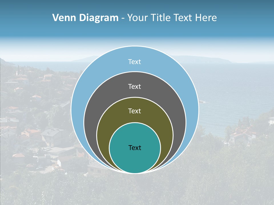 Island Boat Opatija PowerPoint Template