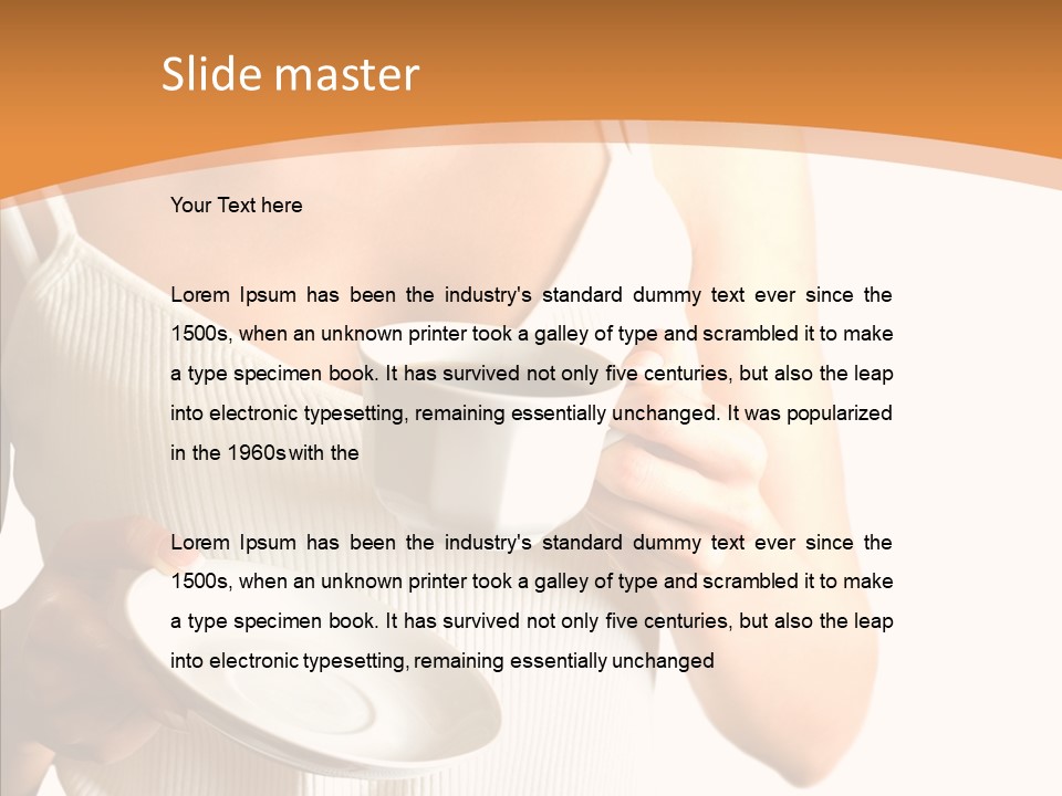 Blond Positive Cup PowerPoint Template