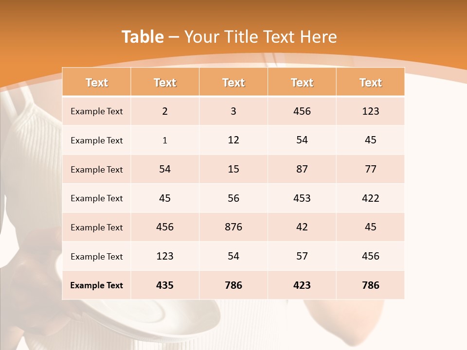 Blond Positive Cup PowerPoint Template