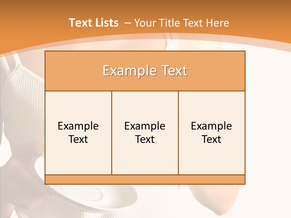 Blond Positive Cup PowerPoint Template