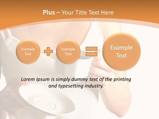 Blond Positive Cup PowerPoint Template