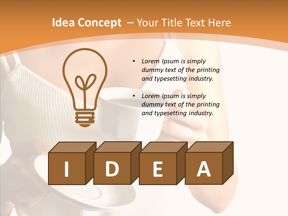 Blond Positive Cup PowerPoint Template