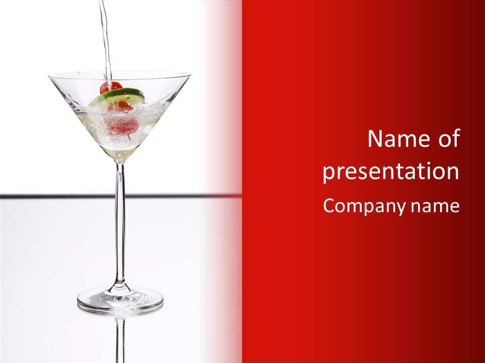 Liquid Drink Cocktail PowerPoint Template