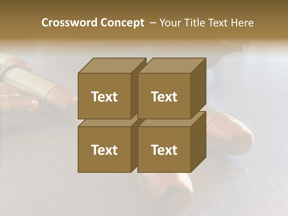 Ammunition Revolver Pistol PowerPoint Template