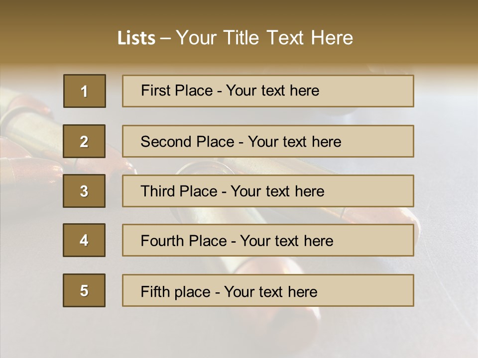 Ammunition Revolver Pistol PowerPoint Template