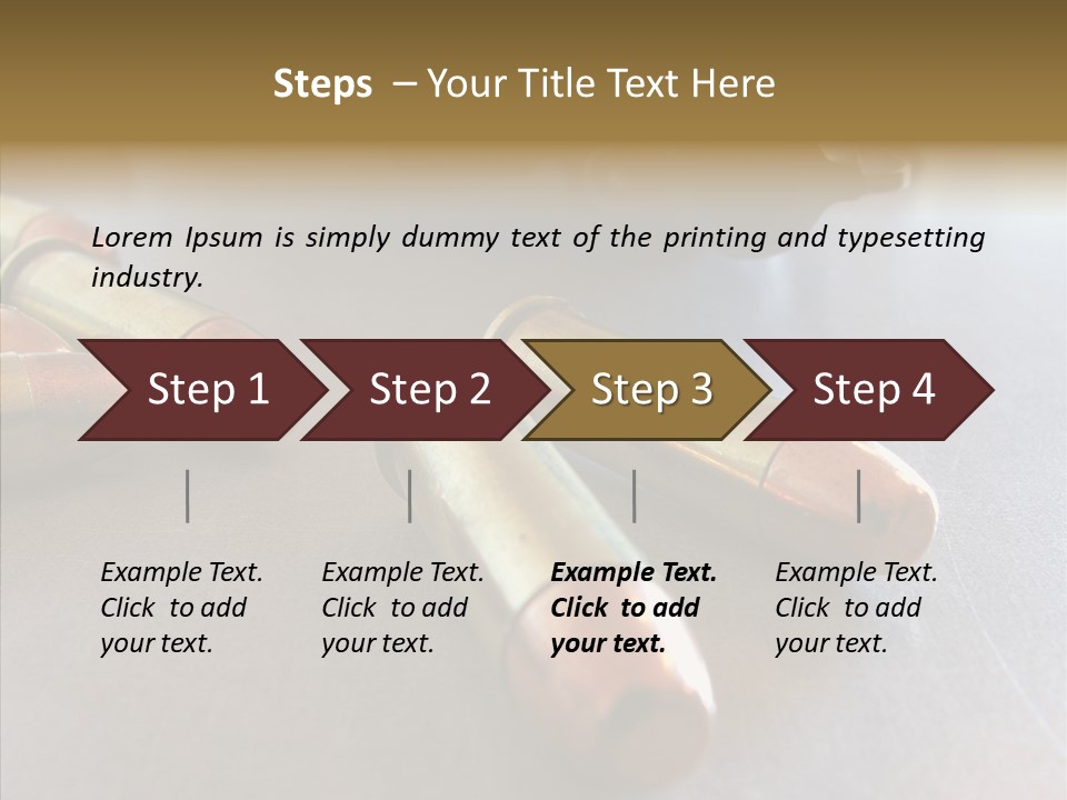 Ammunition Revolver Pistol PowerPoint Template
