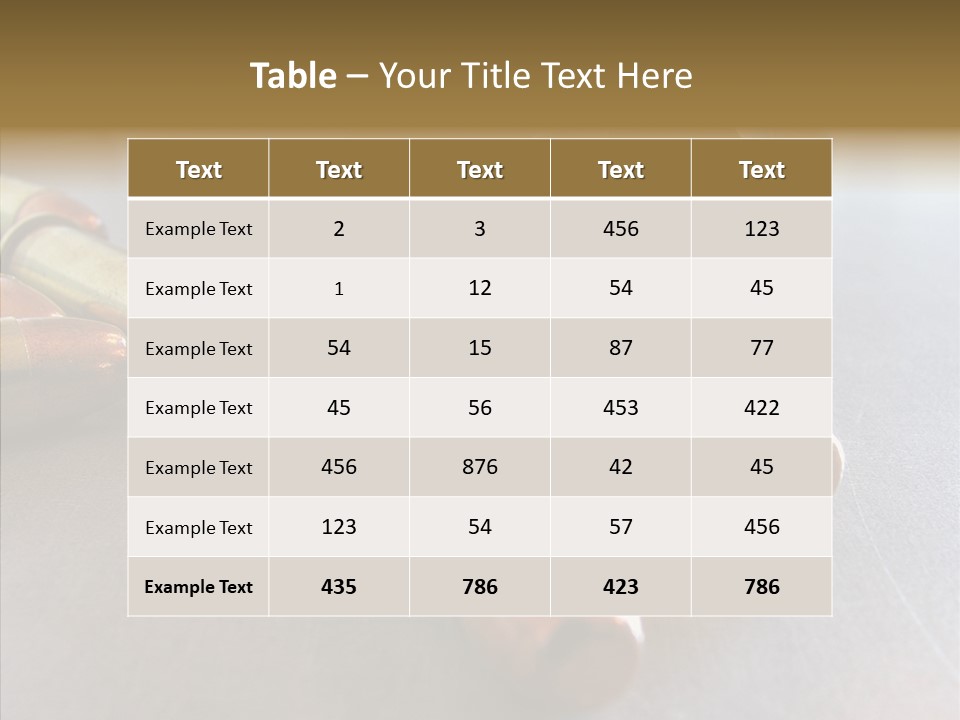 Ammunition Revolver Pistol PowerPoint Template
