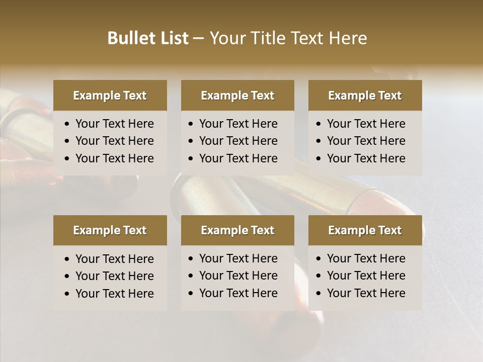 Ammunition Revolver Pistol PowerPoint Template
