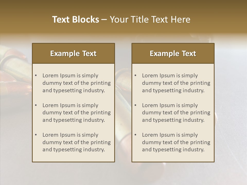 Ammunition Revolver Pistol PowerPoint Template