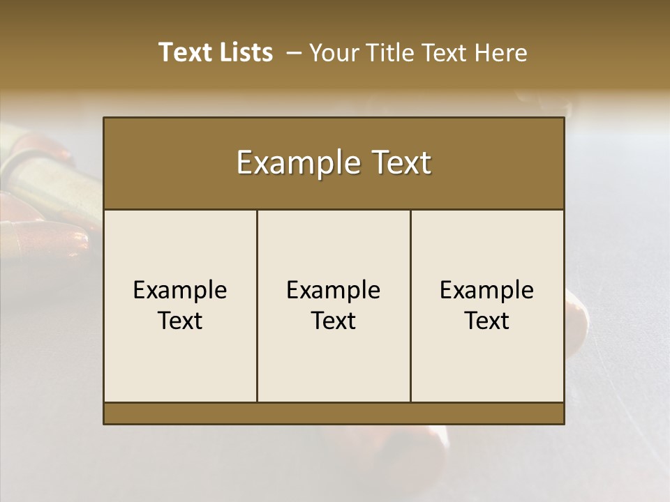 Ammunition Revolver Pistol PowerPoint Template