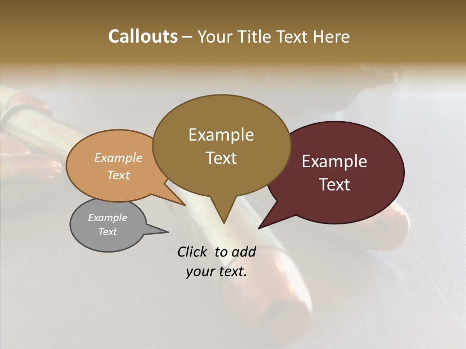 Ammunition Revolver Pistol PowerPoint Template