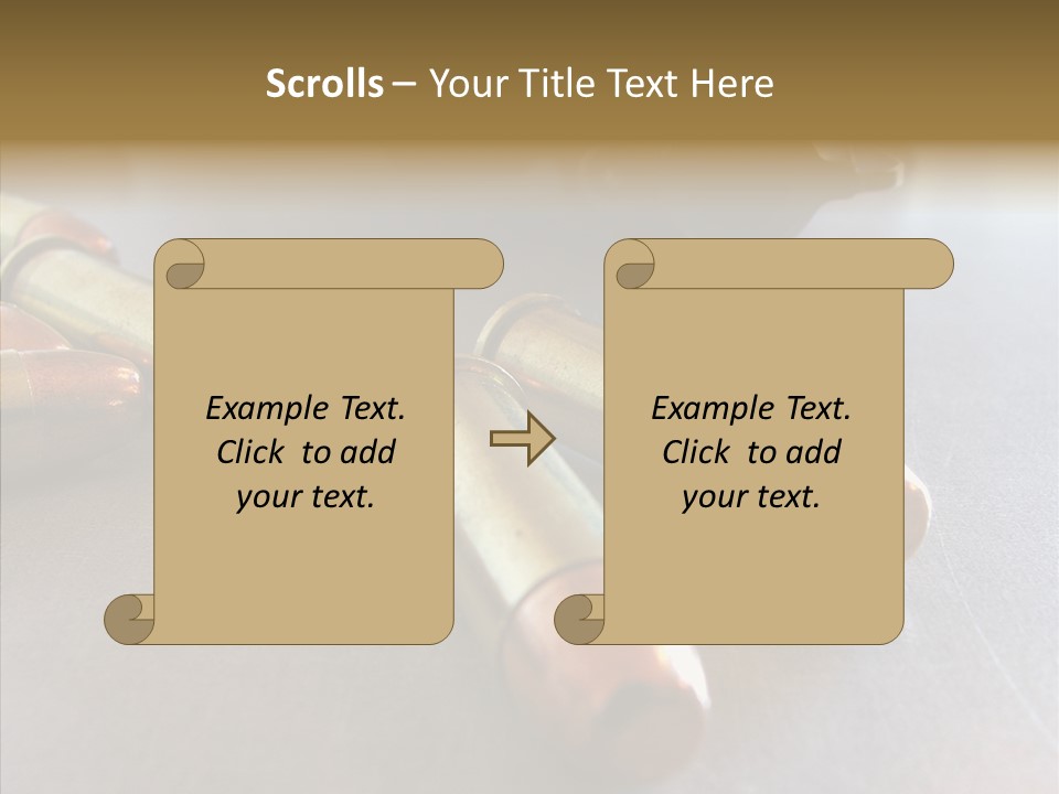 Ammunition Revolver Pistol PowerPoint Template