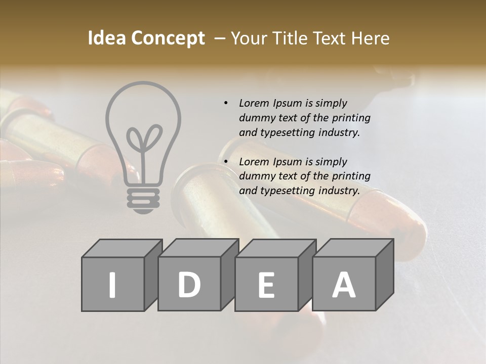 Ammunition Revolver Pistol PowerPoint Template