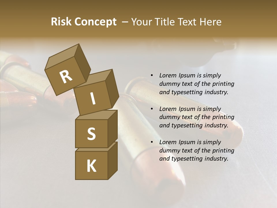 Ammunition Revolver Pistol PowerPoint Template