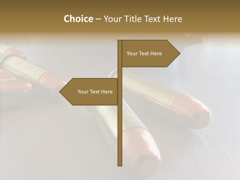 Ammunition Revolver Pistol PowerPoint Template