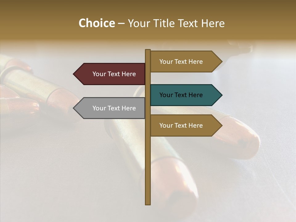 Ammunition Revolver Pistol PowerPoint Template